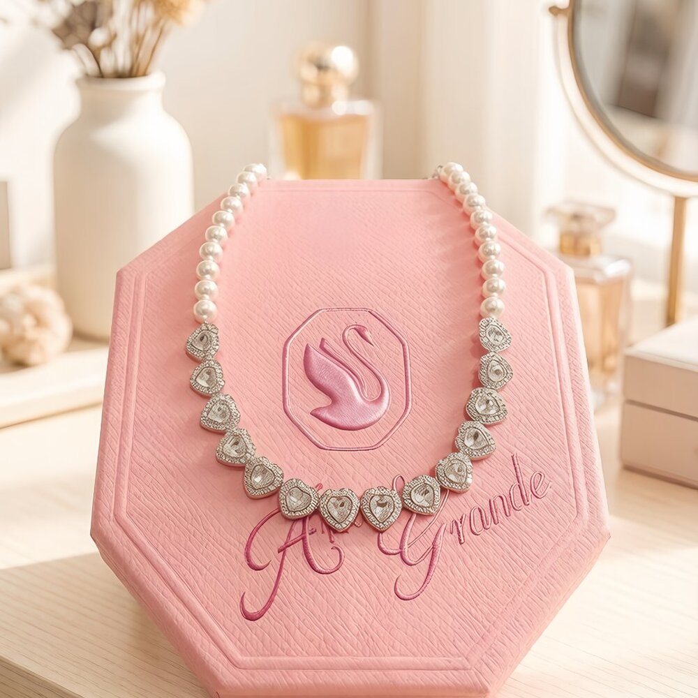 Brand new Swarovski Ariana Grande x heart-shaped necklace with heart-shaped pear - Picture 3 of 5